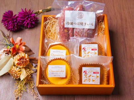 つぼ福詰め合わせ　［冷凍つぼ焼きいも400g・「生」スイートポテト2個・チーズケーキ2個］